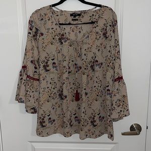 Miss me long sleeve blouse with bell sleeves